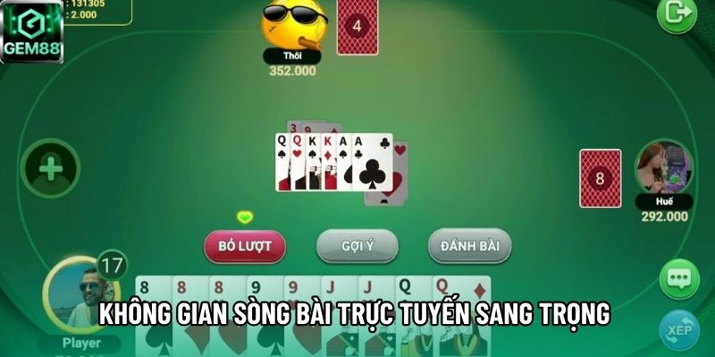 Không gian sòng bài trực tuyến sang trọng